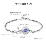 Sunflower Urn Bracelet For Ashes Stainless Steel