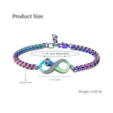 Ashes Keepsake Infinity Charm Urn Bracelet Cremation Jewelry Stainless Steel