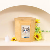 Pet Cremation Urn with Photo Frame Bamboo