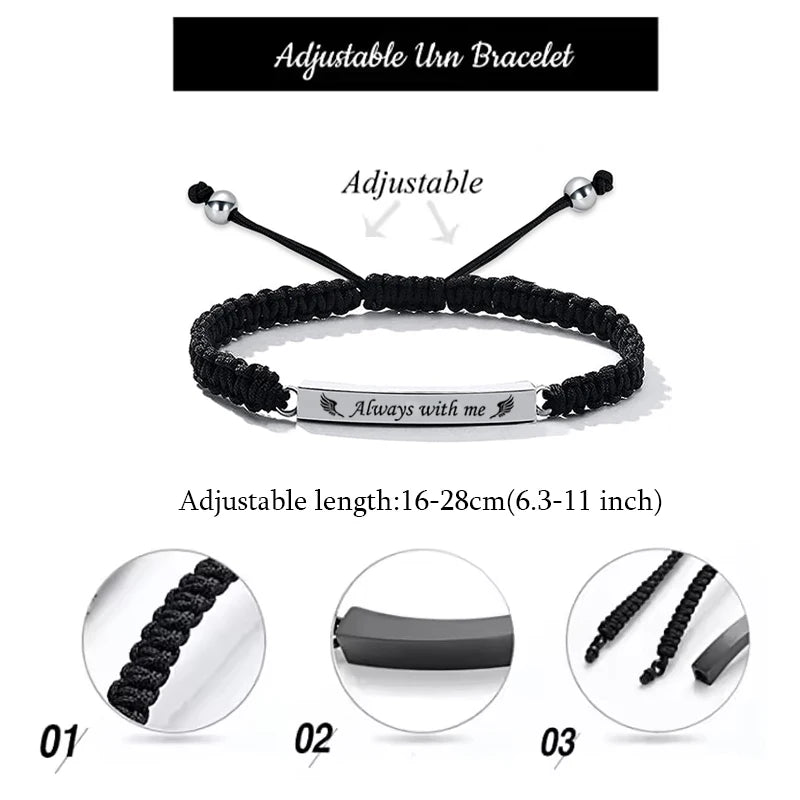 Ashes Keepsake With Me Adjustable Cremation Urn Bracelet for Ashes for Men and Women