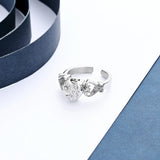 Sunflower Heart Cremation Urn Ring for Ashes Stainless Steel