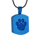 Tag With Paw Pet Ashes Necklace