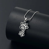 Paw Print Cremation Jewelry for Ashes Pet Ashes