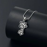Paw Print Cremation Jewelry for Ashes Pet Ashes