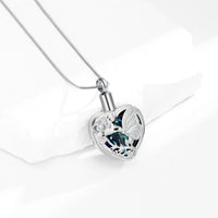 Butterfly Ashes Necklace Cremation Jewelry Stainless Steel
