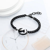 Cat And Moon Cremation Bracelets For Ashes