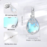 Butterfly Urn Necklace Sterling Silver And Moonstone