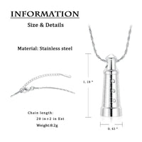 Ashes Keepsake Lighthouse Urn Pendant for Ashes Cremation Jewelry