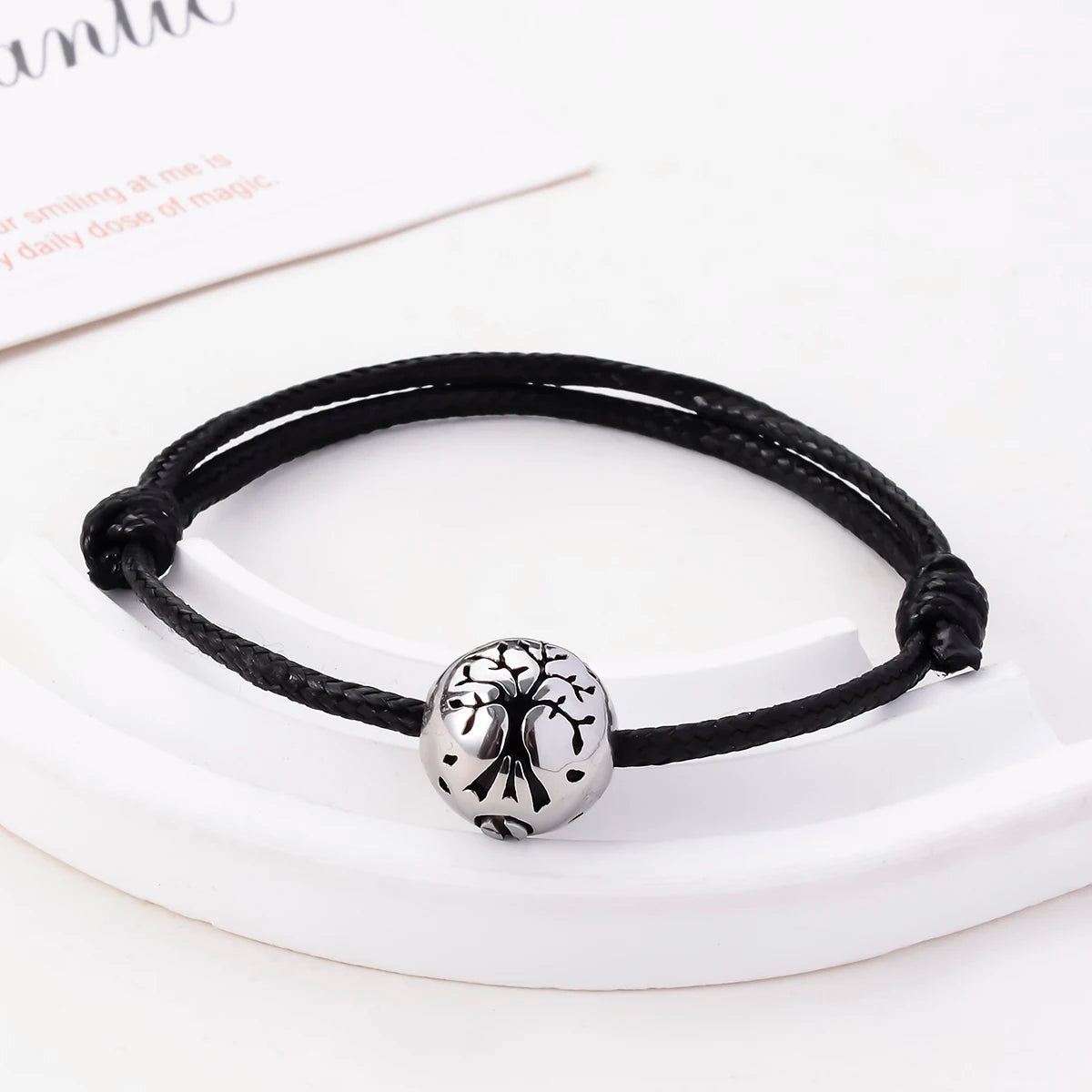 Ashes Keepsake Adjustable Ball Charm Tree of Life Urn Bracelet