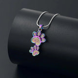 Paw Print Cremation Jewelry for Ashes Pet Ashes