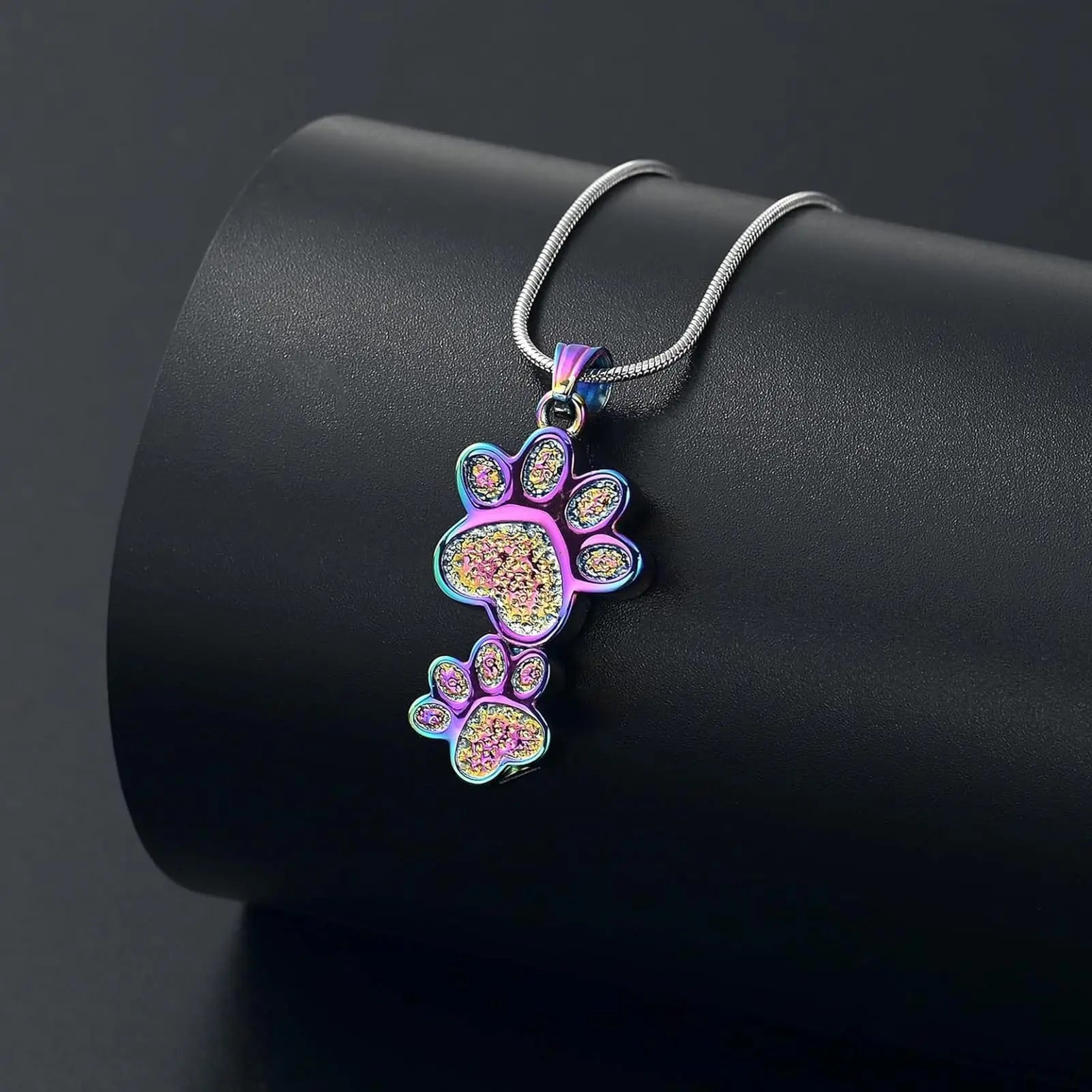 Paw Print Cremation Jewelry for Ashes Pet Ashes
