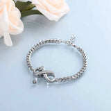 Ashes Keepsake Infinity Charm Urn Bracelet Cremation Jewelry Stainless Steel