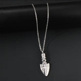 Cross Shield Pendant Urn Necklace For Ashes Stainless Steel
