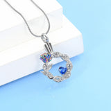 Ashes Keepsake Rose In a Circle Urn Necklace Stainless Steel Cremation Jewelry