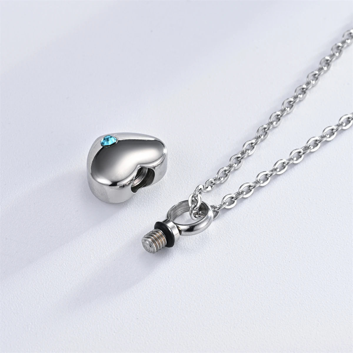 Cremation Jewelry  Small Heart Memorial Ash Urn Necklace