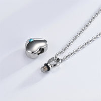 Cremation Jewelry  Small Heart Memorial Ash Urn Necklace
