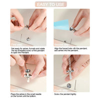 How to put ashes in urn necklace 