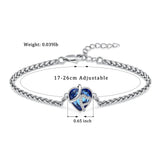 Ashes Keepsake Crystal Heart Urn Bracelet For Ashes Stainless Steel