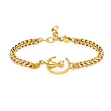 Cat And Moon Cremation Bracelets For Ashes