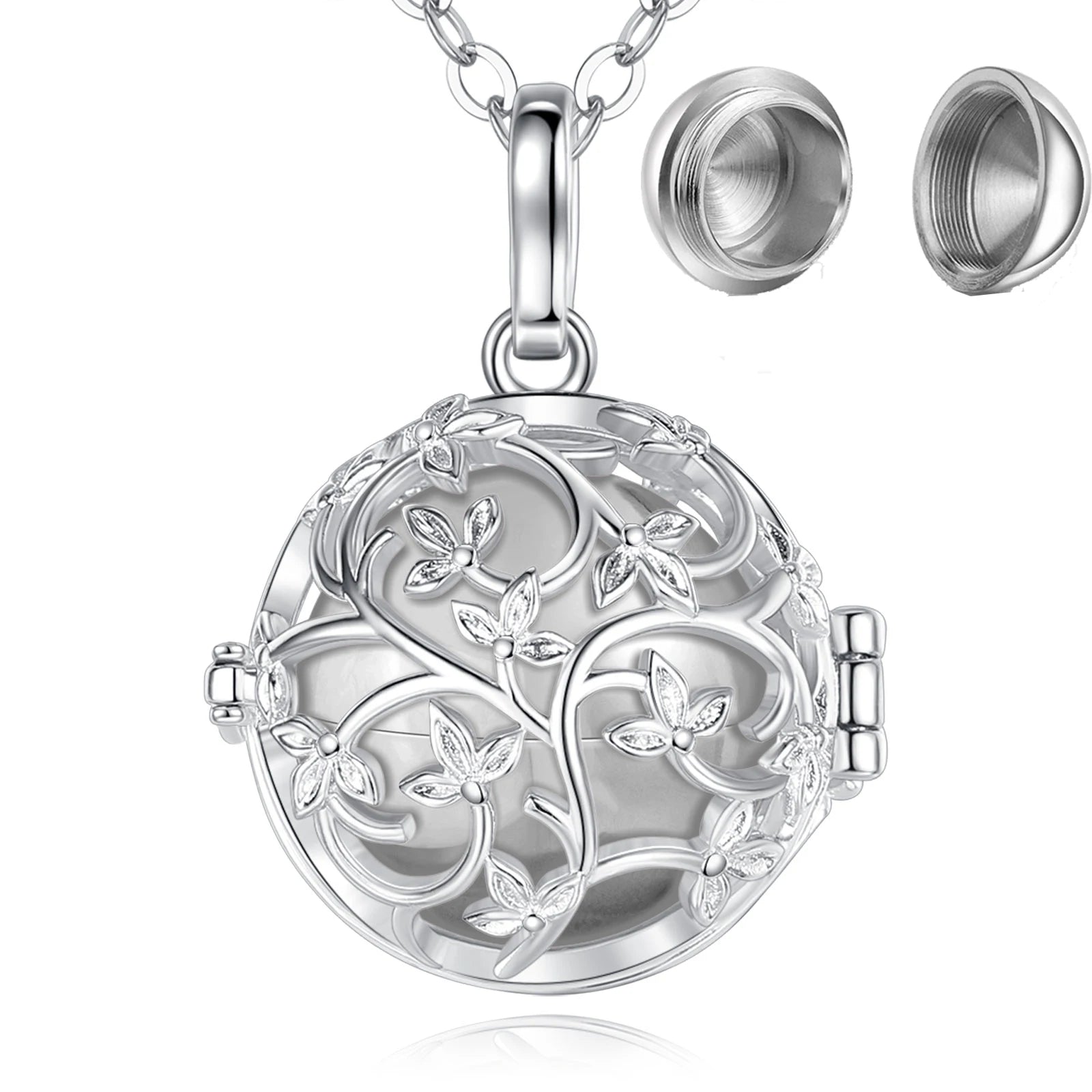 Flower Cage Urn Necklace For Ashes