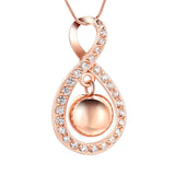 Ashes Keepsake Infinite Ring Shape Urn Pendant With Hanging Ball Cremation Jewelry