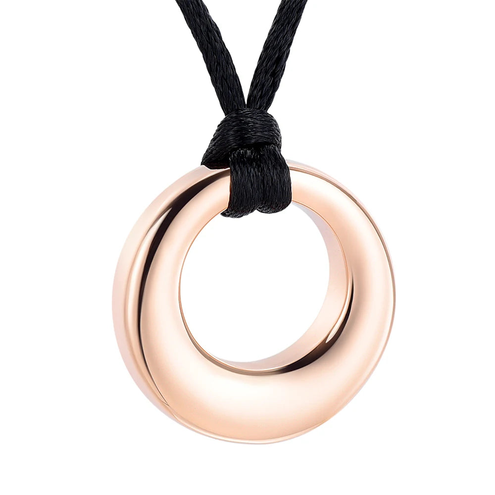 Ashes Keepsake Cremation Jewelry Circle of Life Urn Necklace for Ashes
