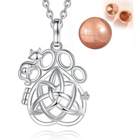 Pet Ashes Urn Necklace With Cat and Paw