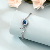 Sunflower Urn Bracelet For Ashes Stainless Steel
