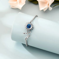Sunflower Urn Bracelet For Ashes Stainless Steel