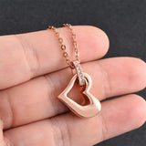 Ashes Keepsake Heart Mini Urn Necklace Stainless Steel Cremation Jewelry For Women