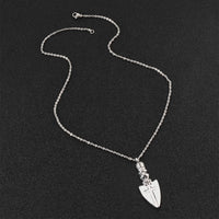 Cross Shield Pendant Urn Necklace For Ashes Stainless Steel