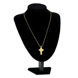 Cross Necklace For Ashes With Hummingbird