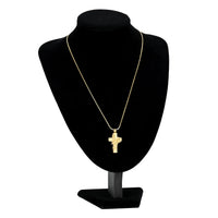 Cross Necklace For Ashes With Hummingbird