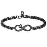 Ashes Keepsake Infinity Charm Urn Bracelet Cremation Jewelry Stainless Steel