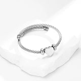 Heart Charm Cremation Bracelet For Ashes Stainless Steel