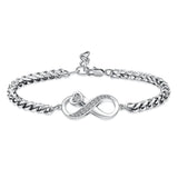 Ashes Keepsake Infinity Charm Urn Bracelet Cremation Jewelry Stainless Steel