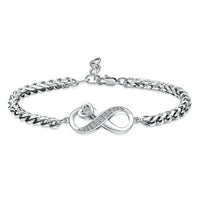 Ashes Keepsake Infinity Charm Urn Bracelet Cremation Jewelry Stainless Steel