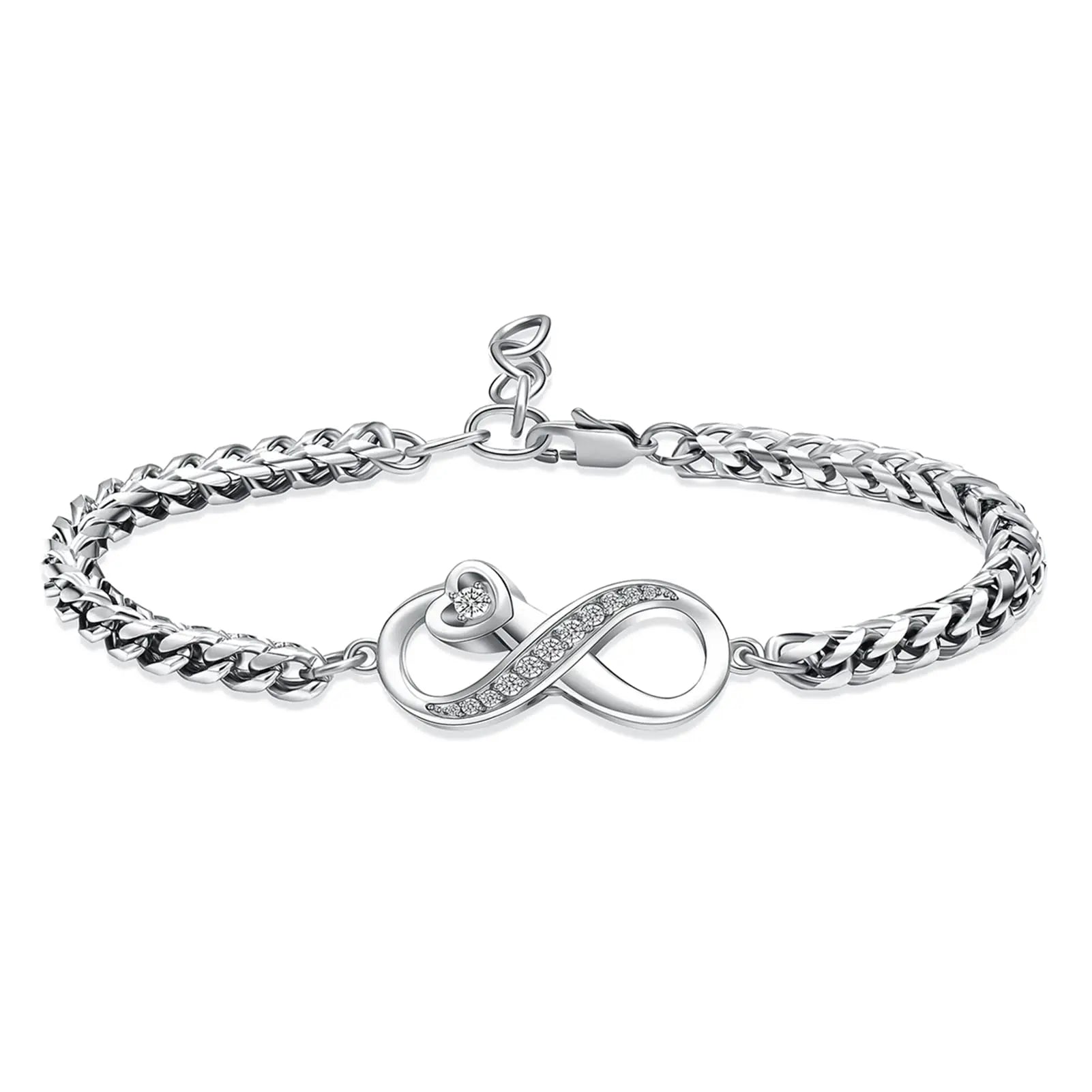 Ashes Keepsake Infinity Charm Urn Bracelet Cremation Jewelry Stainless Steel