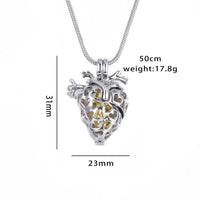 Cremation Jewelry Anatomical Heart Necklace