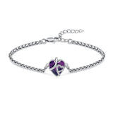Ashes Keepsake Crystal Heart Urn Bracelet For Ashes Stainless Steel