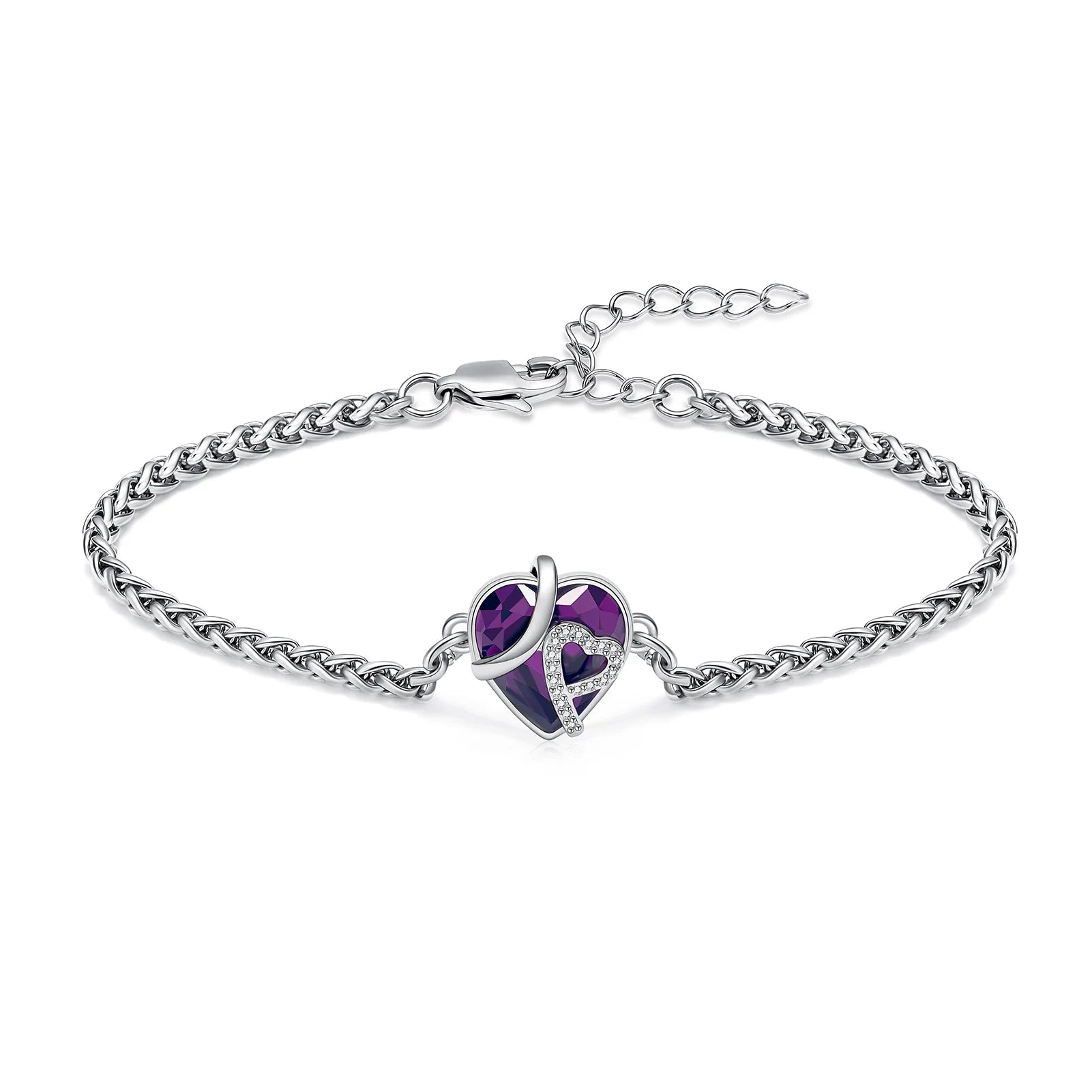 Ashes Keepsake Crystal Heart Urn Bracelet For Ashes Stainless Steel