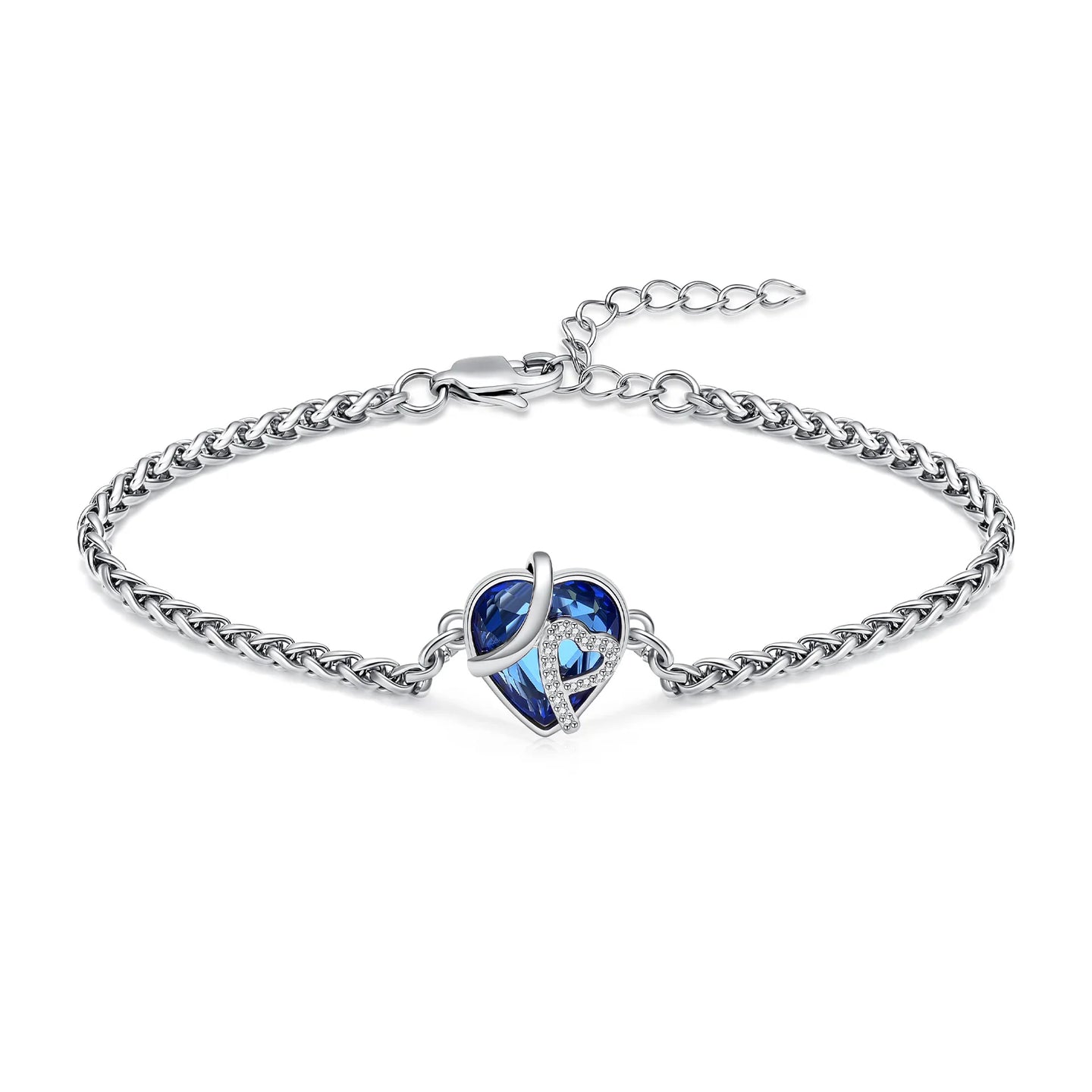 Ashes Keepsake Crystal Heart Urn Bracelet For Ashes Stainless Steel