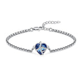 Ashes Keepsake Crystal Heart Urn Bracelet For Ashes Stainless Steel