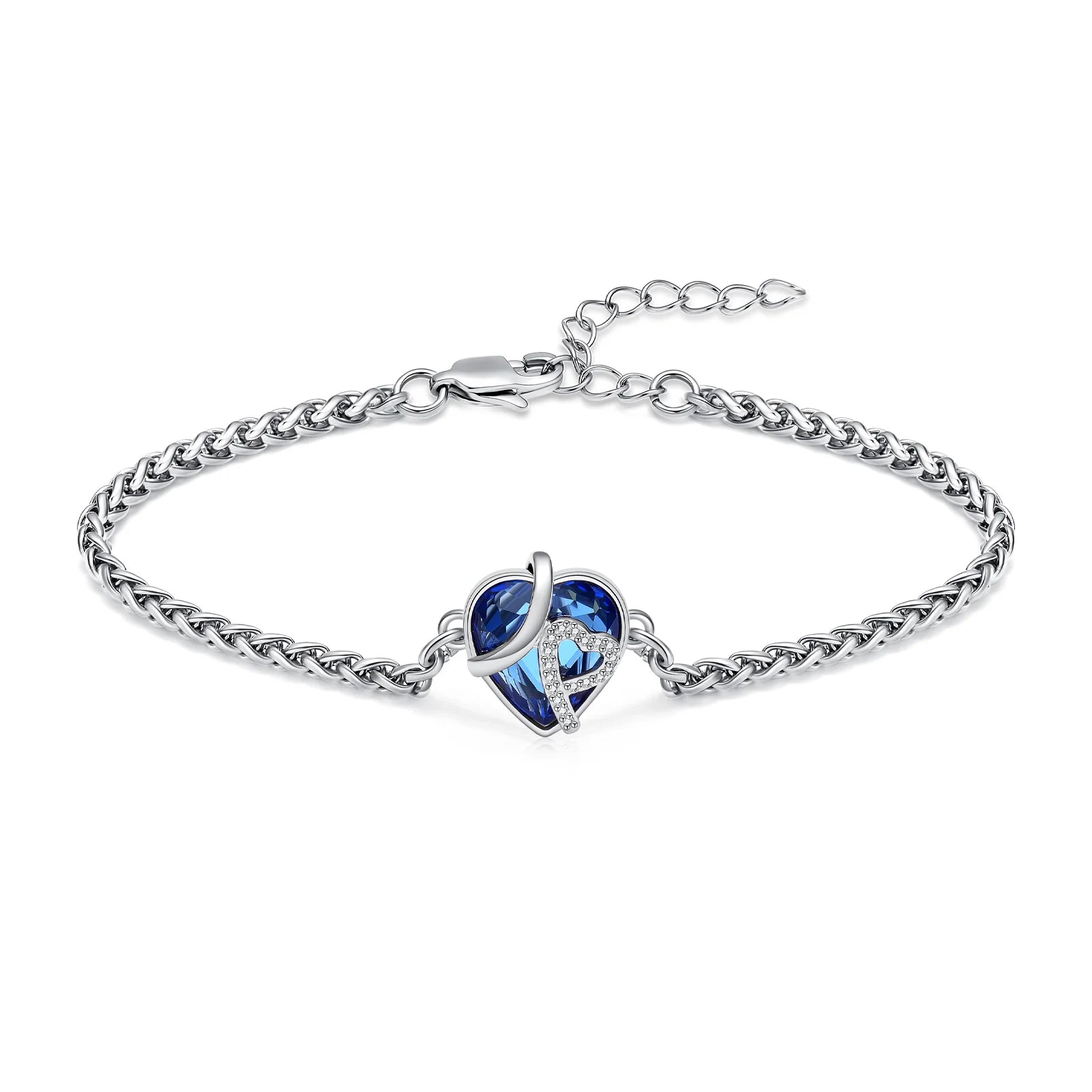 Ashes Keepsake Crystal Heart Urn Bracelet For Ashes Stainless Steel