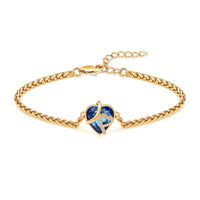 Ashes Keepsake Crystal Heart Urn Bracelet For Ashes Stainless Steel