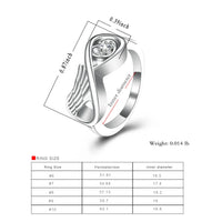Heart And Wing Crystal Urn Ring Stainless Steel