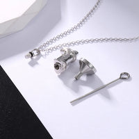 Sterling Silver Cowboy Boot Urn Memorial Pendant
