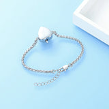 Ashes Keepsake Crystal Heart Urn Bracelet For Ashes Stainless Steel