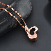 Ashes Keepsake Heart Mini Urn Necklace Stainless Steel Cremation Jewelry For Women