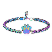 Ashes Keepsake Dog/Cat Paw Print Urn Bracelet Cremation Jewelry for Ashes